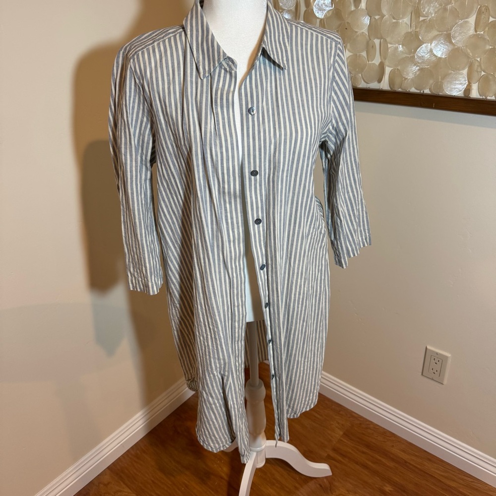 Eileen Fisher Hemp/Cotton Button Up Tunic